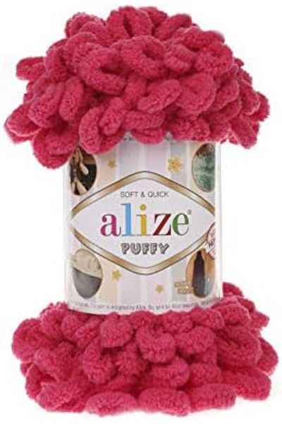 Alize Puffy Hand Knitting Yarn 1PC (Color Fuchsia no. 149)