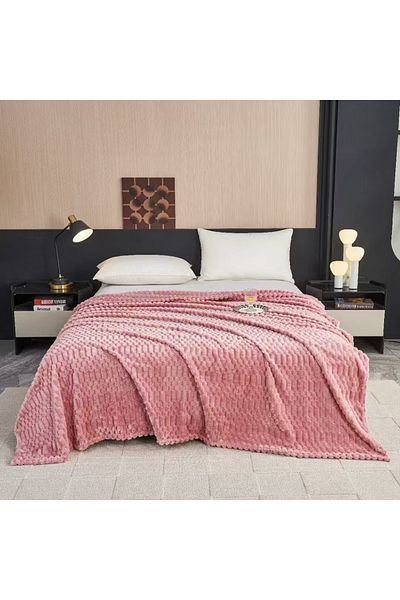 FIONNA.RO Patura Cocolino Uni Waffle Model - Pink