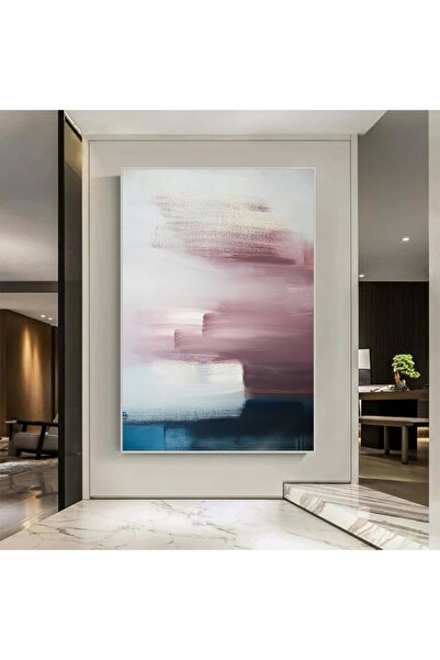 SND لوحة قماشية بتصميم الفن التشكيلي مع برواز فضي مجوف