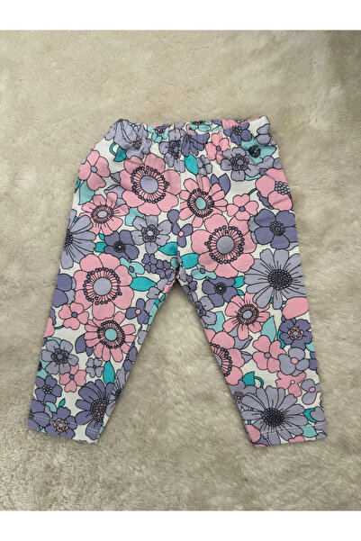 Minizade Lucy Girl Printed Bow Detailed Baby Girl Tights Summer Baby Girl Double Set