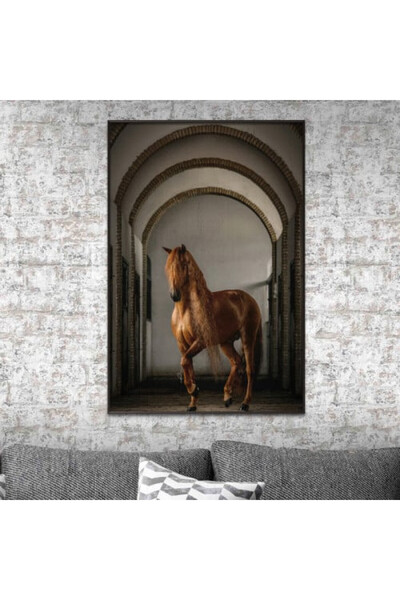 Marktna لوحة قماشية بتصميم مودرن مع برواز فضي مجوف