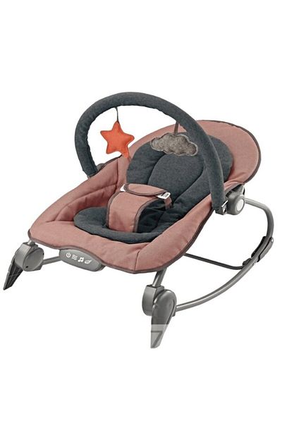 Mini Baby Portable rocking chair for infants and children with a toy bar