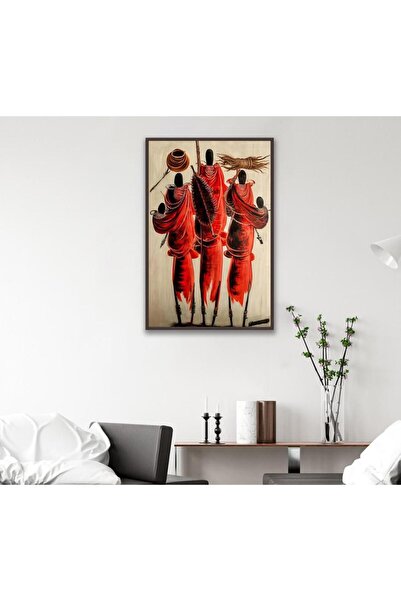 4gdran لوحة قماشية بتصميم أشخاص مع برواز شامبين مجوف