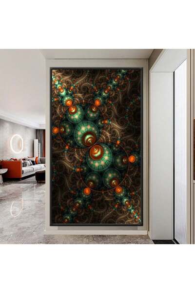 SND لوحة قماشية بتصميم مودرن مع برواز شامبين مجوف