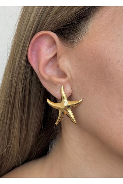 Home Sihra Accessories Steel Sea Star Nail Model Earrings Gold Color Sea Star Earrings