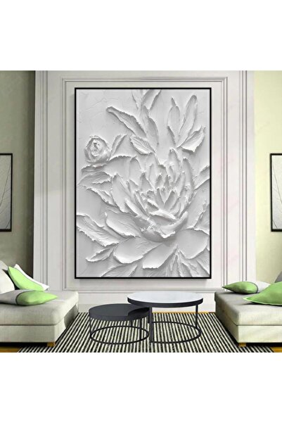 SND لوحة جداربة قماشية مطبوعة بتصميم اللوحة الجبسية مع برواز أسود مجوف