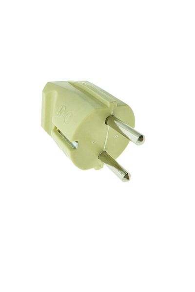 OEM Detachable schuko plug, with grounding, 220V, 16A, with right outlet, made of ebonite, beige