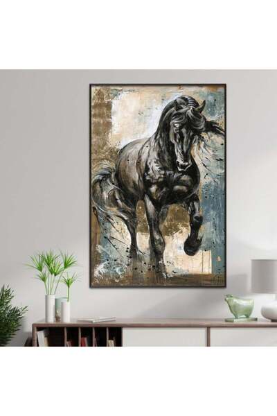 4gdran لوحة قماشية بتصميم مودرن مع برواز خشبي مخفي