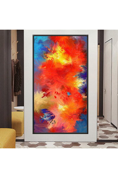 SND لوحة قماشية بتصميم مودرن مع برواز شامبين مجوف