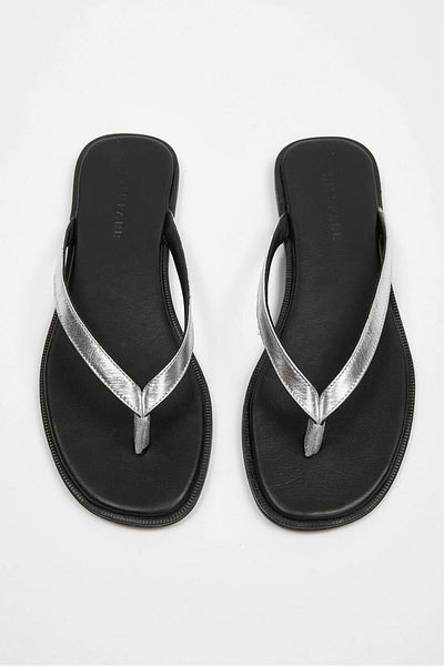 NILUFARR Παντόφλες σαγιονάρες από γνήσιο δέρμα Mani Silver