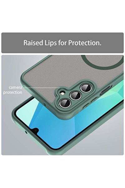 SKYDDAR INNOVATION Θήκη για Samsung Galaxy A16 4G / Galaxy A16 5G, HaloFrost MagSafe II, Αντικραδασμική προστασία, σετ αυτοκόλλητων, Πράσινη