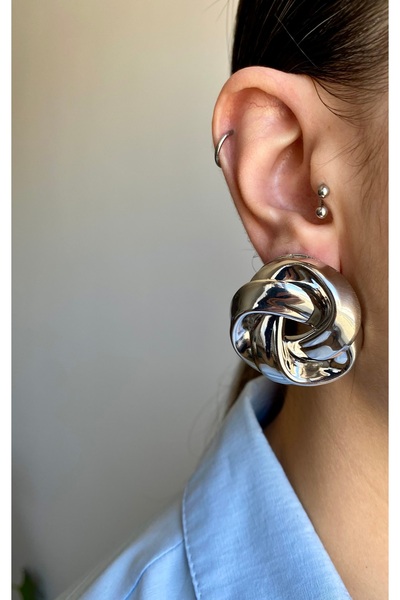milayk Knot Earrings Silver