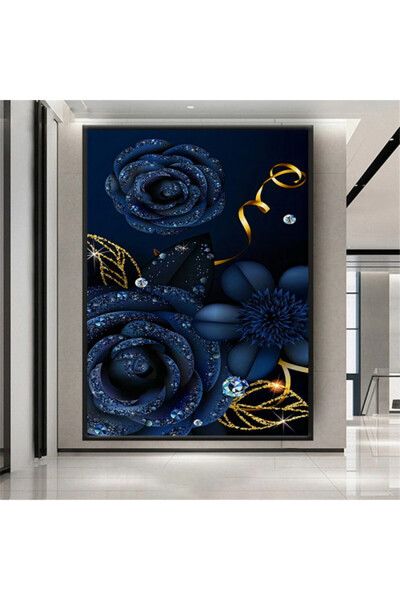 SND لوحة قماشية بتصميم مودرن مع برواز فضي مجوف