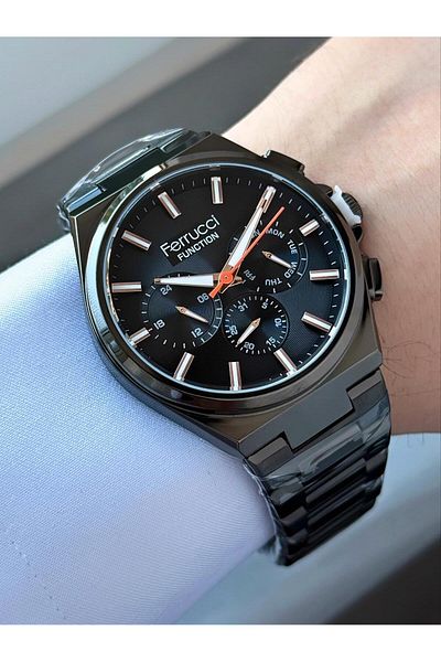 Ferrucci Men's Functions Active Metal Cord Wrist Watch
