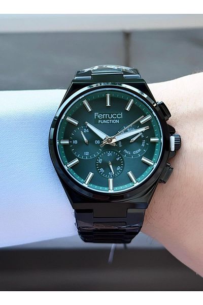 Ferrucci Men's Functions Active Metal Cord Wrist Watch