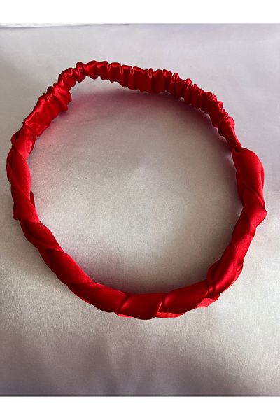 PratikDikisco Red Satin Braid Hair Band