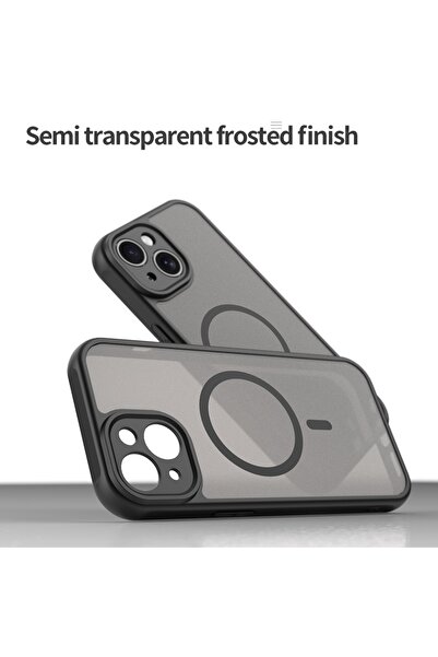 SKYDDAR INNOVATION Θήκη για iPhone 15 Plus, HaloFrost MagSafe II, Αντικραδασμική, με αυτοκόλλητο, μαύρη