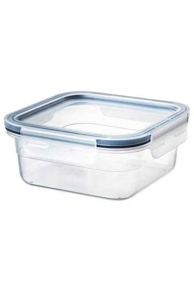IKEA Food container with lid, square/plastic, 750 ml