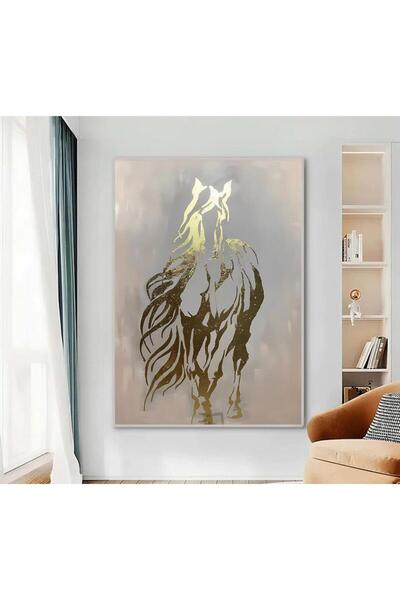 4gdran لوحة قماشية بتصميم إسلامي مع برواز فضي مجوف