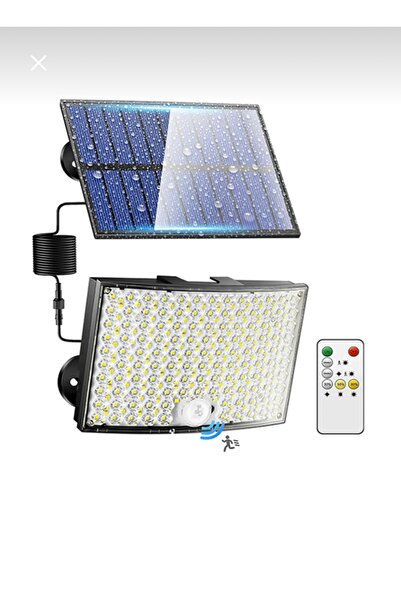 Egonex LF-2501B 108 ledli solar projöktör 60W güneş enerjili hareket sensörlü led projöktör beyaz ışık