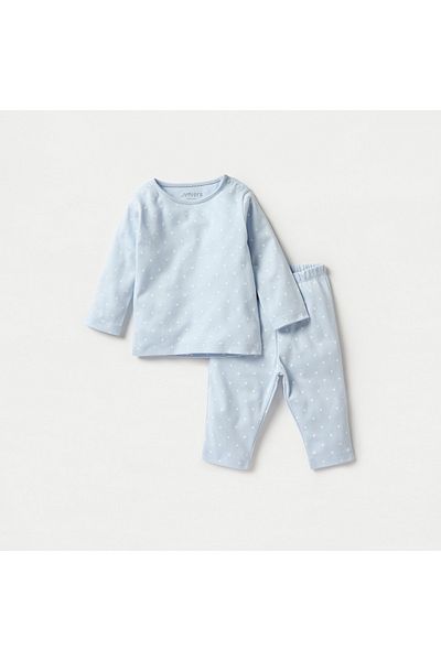 Juniors All-Over Polka Dot Print T-shirt and Pyjama Set