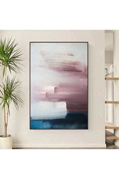 SND لوحة قماشية بتصميم الفن التشكيلي مع برواز بني مجوف