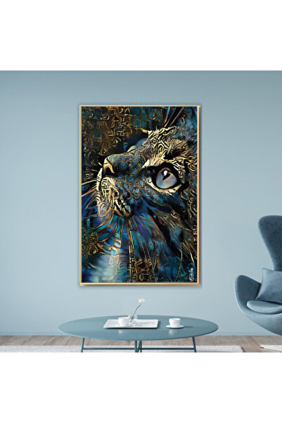 Marktna لوحة قماشية بتصميم مودرن مع برواز فضي مجوف