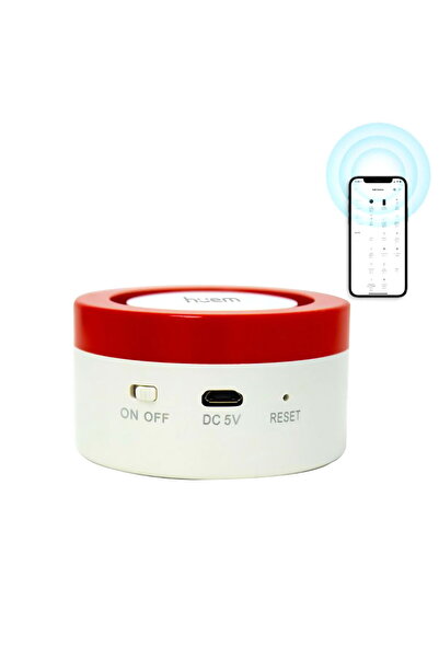 Generic جهاز إنذار ذكي بلاستيكي دائري الشكل من معرض السيف - أبيض