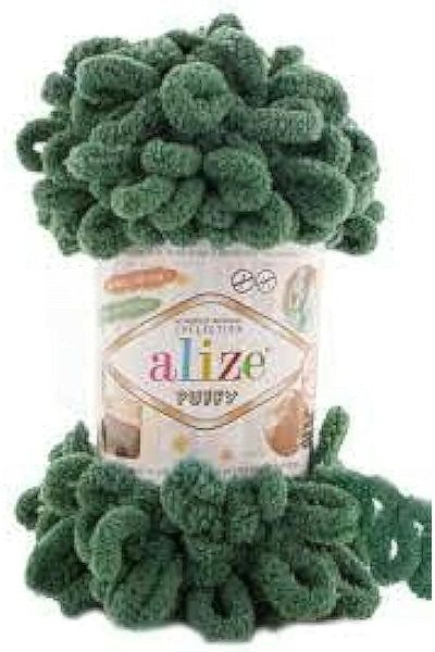 Alize Alize Puffy Hand Knitting Yarn 1PC (Color Pine Green No. 532)