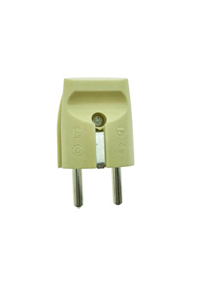 OEM Detachable schuko plug, with grounding, 220V, 16A, with right outlet, made of ebonite, beige