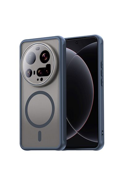 SKYDDAR INNOVATION Husă pentru Xiaomi 15 Ultra, HaloFrost MagSafe II, antișoc, set autocolante, albastru marin