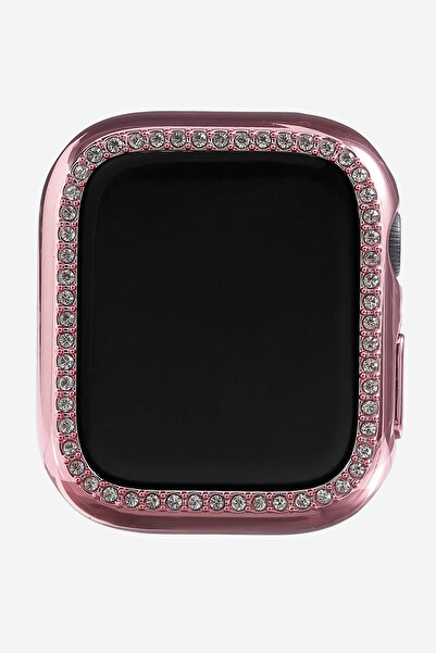 PSGT Apple Watch 49mm Uyumlu Kasa Koruyucu (Ekranı YOK) Zarif Elmas Işıltılı Parlak Taşlı Koruma