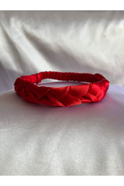 PratikDikisco Red Satin Braid Hair Band