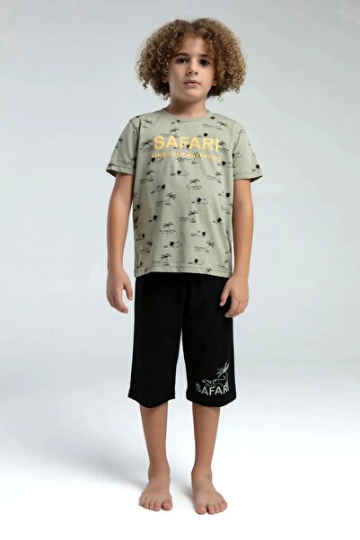 Rolypoly Boy's Green Capri Set