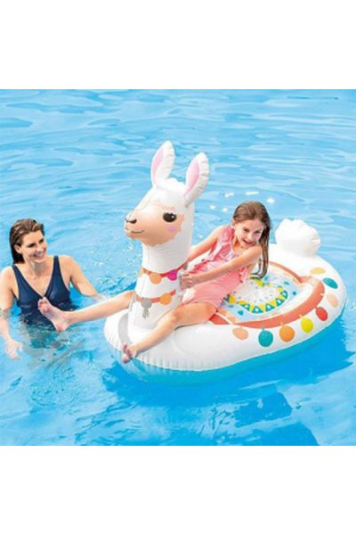 Blusmart Inflatable Pool Toy for Kids, Lama Ride-On, 135 x 94 x 112 cm