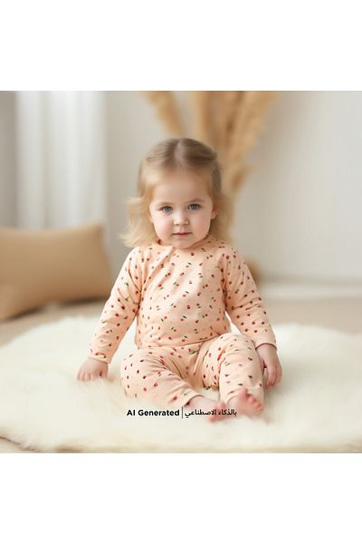 Juniors All-Over Fruit Print T-shirt and Pyjama Set