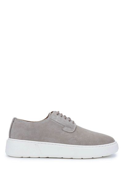 Tamer Tanca Men's Genuine Leather Beige Suede Sneakers & Sports Shoes