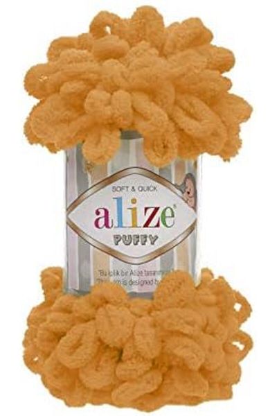 Alize Puffy Hand Knitting Yarn 1PC (Color Pale Orange no. 336)