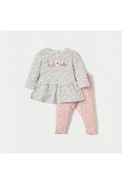 Juniors Applique Detail Long Sleeves T-shirt and Pyjama Set