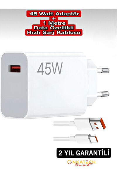 intermax Xiaomi Uyumlu 45w (WATT) Turbo Hızlı Şarj Aleti Seti