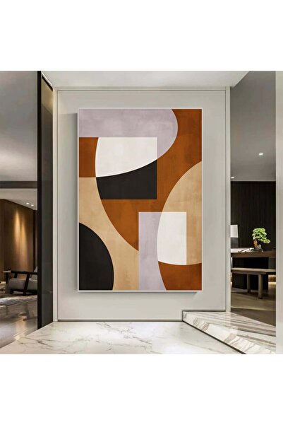 SND لوحة قماشية بتصميم الفن البوهيمي مع برواز فضي مجوف