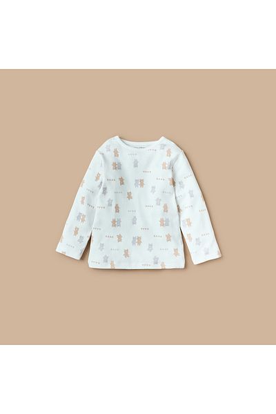 Juniors All-Over Bear Print T-shirt and Pyjama Set
