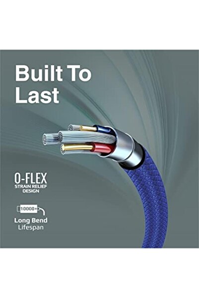 Promate كابل USB إلى USB-C، كابل شحن من النوع C من السيليكون المتين مع شحن سريع 2 أمبير، 480 ميجابت في الثانية D