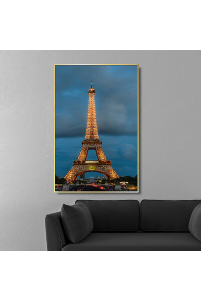 SND لوحة قماشية بتصميم مودرن مع برواز شامبين مجوف