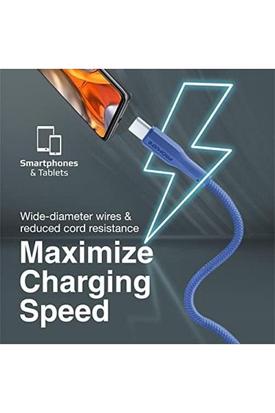 Promate كابل USB إلى USB-C، كابل شحن من النوع C من السيليكون المتين مع شحن سريع 2 أمبير، 480 ميجابت في الثانية D