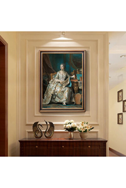 4gdran لوحة قماشية بتصميم مودرن مع برواز شامبين مجوف