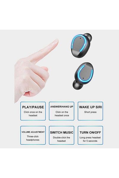 CrabTECH Căști audio intraauriculare CRABTECH F9 True Wireless Bluetooth