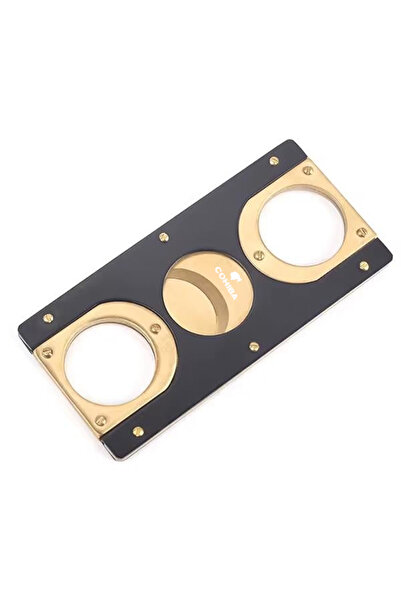 COHİBA Cohiba Siyah Gold Köşeli Metal Puro Makası Kesici