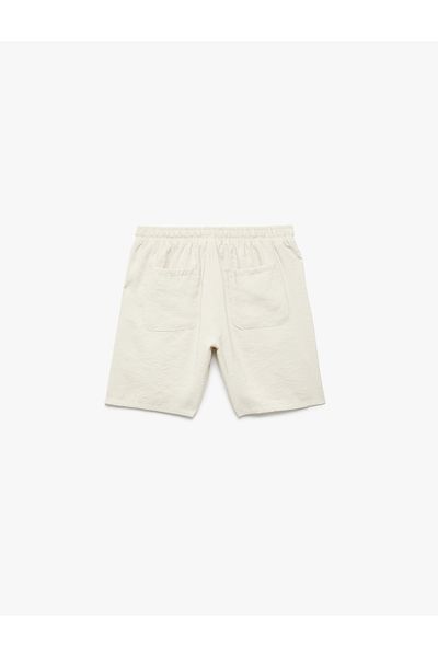 Koton Modal Fabric Summer Shorts with Pocket Detail and Lace-Up Waist