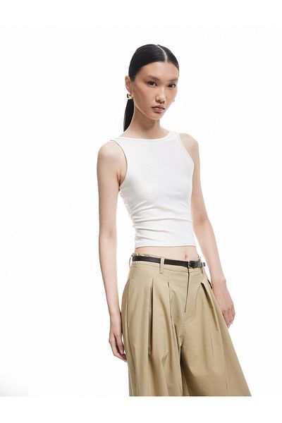 Koton X Sima Tarkan - Viscose Blended Slim Fit U Neck Tank Top